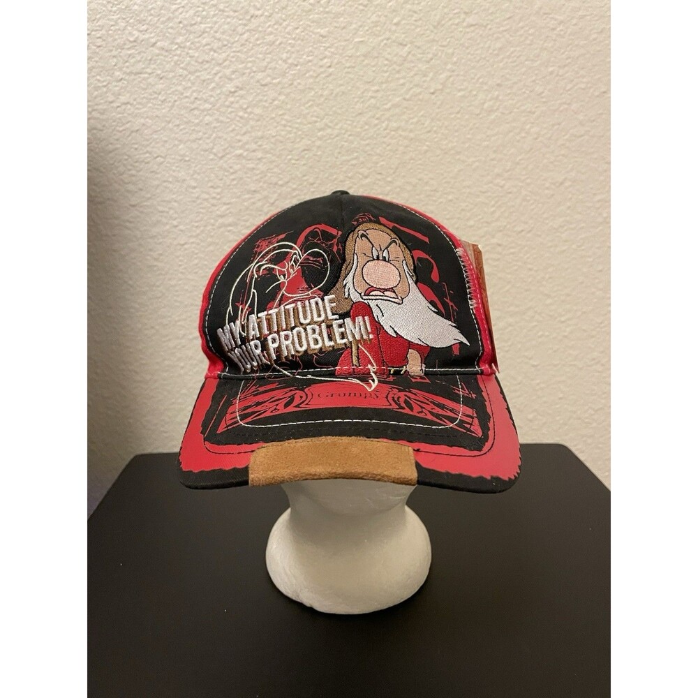Disney Parks Grumpy Baseball Cap Hat My Attitude Your Problem Adult NWT